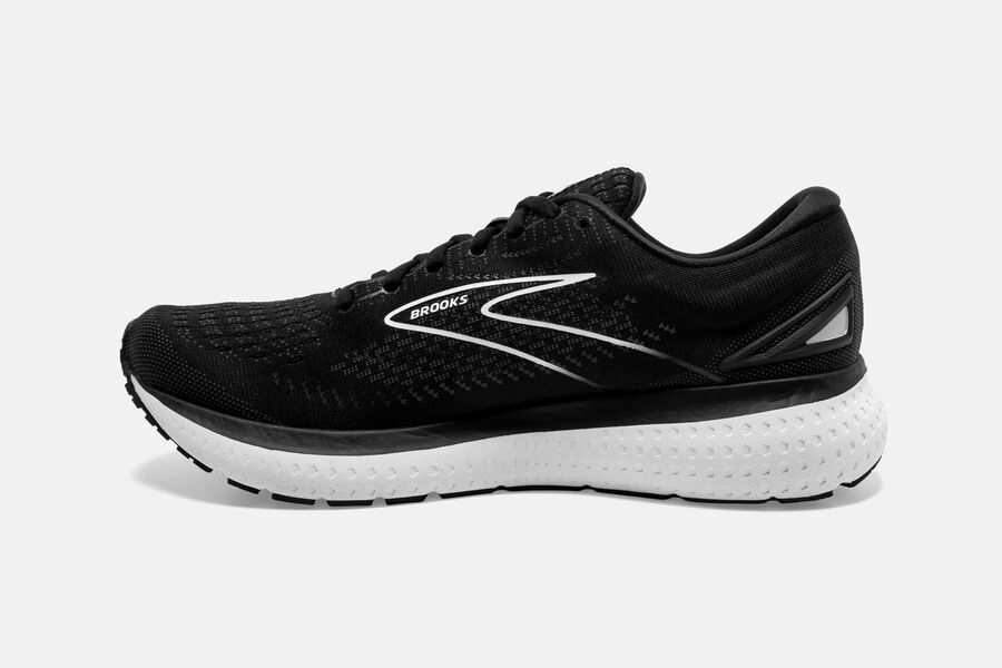 Brooks Glycerin 19 Road Running Shoes Mens Black/White 370851-OMQ